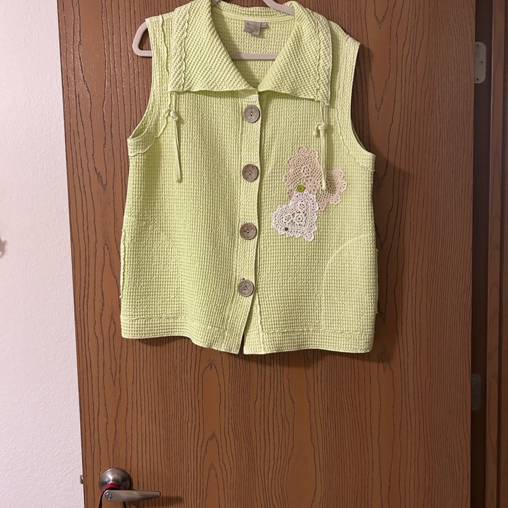 Chic Lime Sleeveless Vest for Women